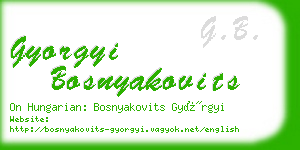 gyorgyi bosnyakovits business card